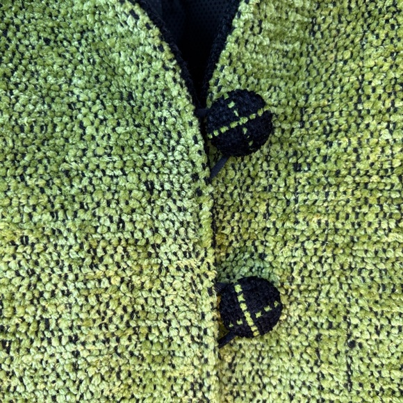 Dahlia Popovits Green Professional Artsy Tailored Blazer Jacket Women Size XL - Picture 3 of 16